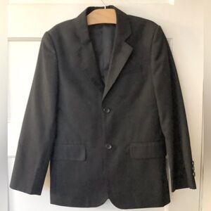 Classic Black Boy's Blazer, Size 10, Nice lapel stitching detail. Worn Once.